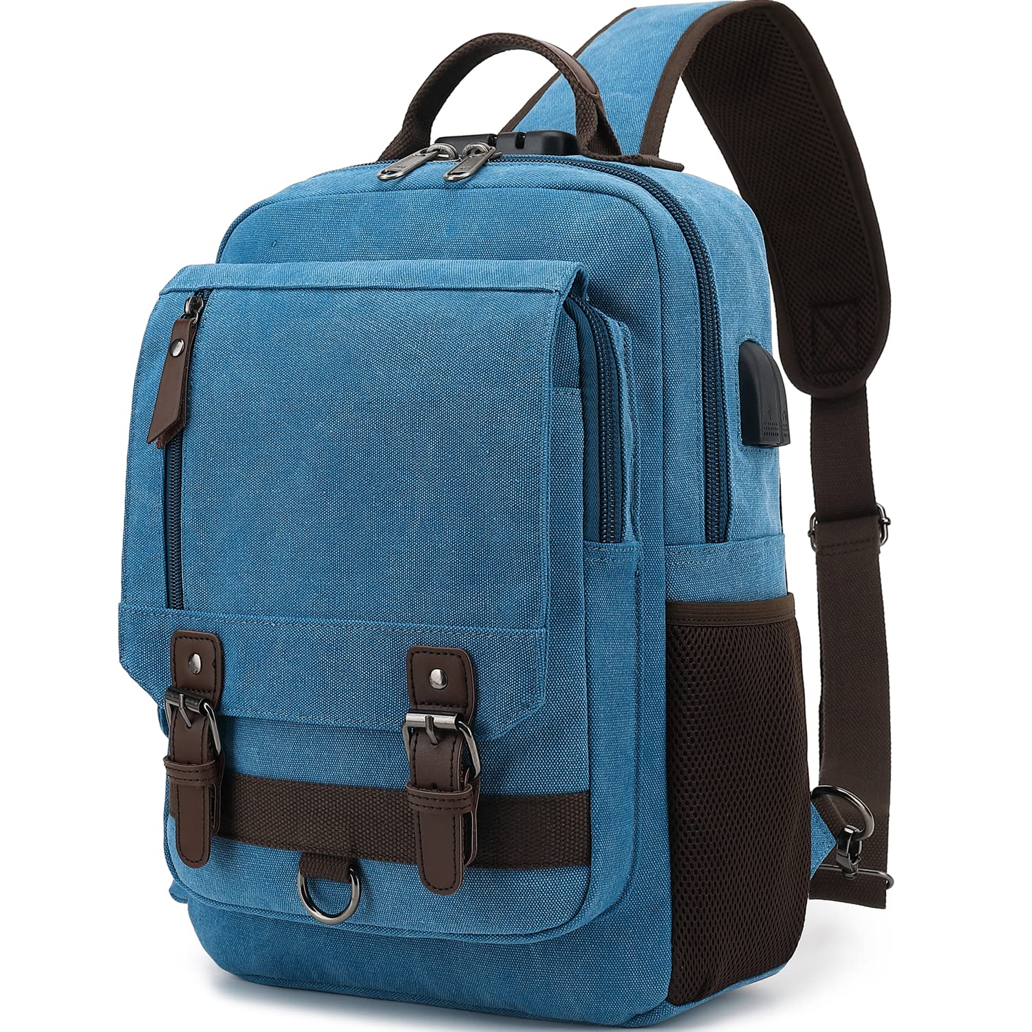 Leaper Retro Crossbody Bag Sling Bag Canvas Messenger Bag for Men Women Shoulder Bag Crossbody Handbags Satchel Travel Bag
