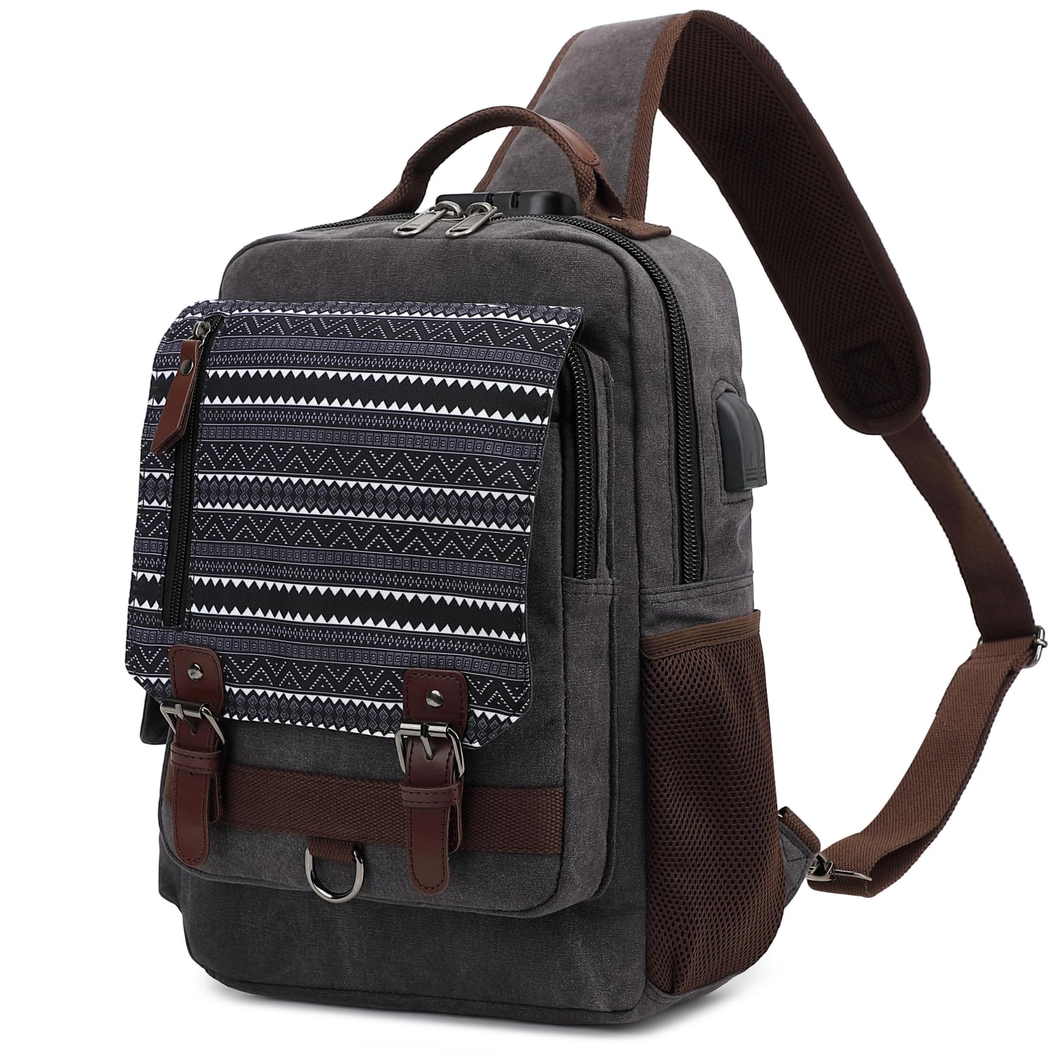 Leaper Retro Crossbody Bag Sling Bag Canvas Messenger Bag for Men Women Shoulder Bag Crossbody Handbags Satchel Travel Bag