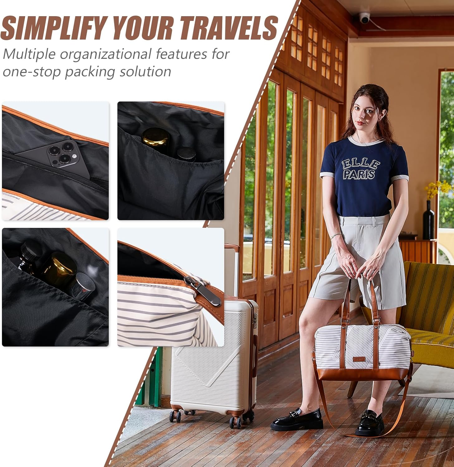 Luggage Sets 5 Piece, Suitcases With Wheels, Lightweight Travel Luggage Set With TSA Lock, ABS Hardshell Carry On Suitcase Set, Black