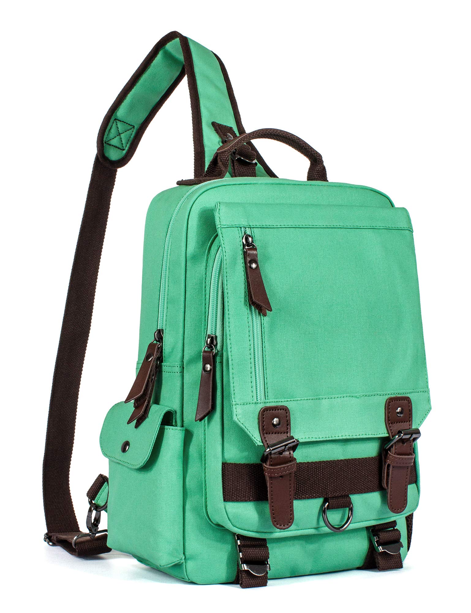 Leaper Retro Crossbody Bag Sling Bag Canvas Messenger Bag for Men Women Shoulder Bag Crossbody Handbags Satchel Travel Bag