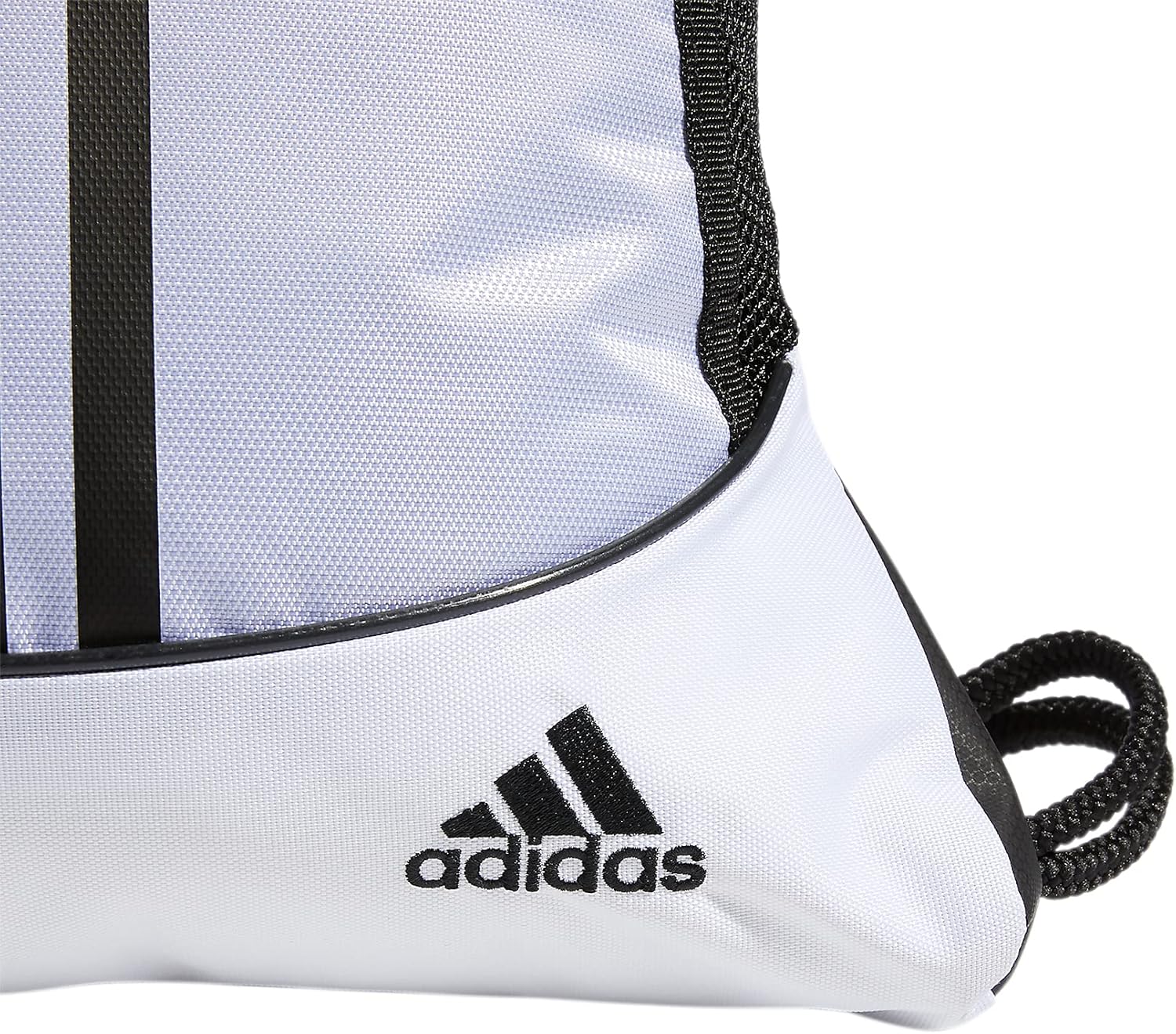 adidas Alliance Sackpack, Drawstring, Lightweight Small Gym Bag for Women, Soccer Backpack, White/Black/Black, One Size