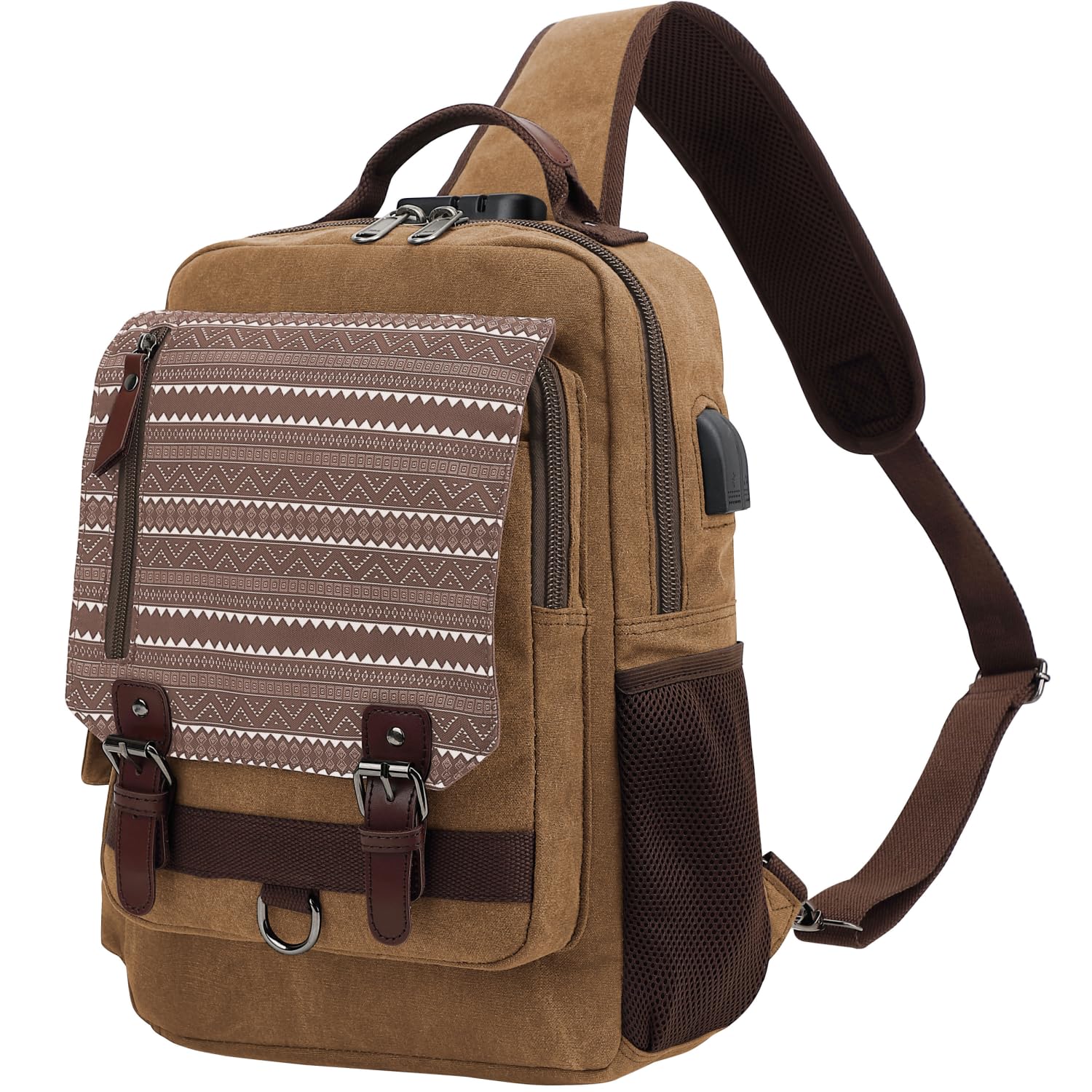Leaper Retro Crossbody Bag Sling Bag Canvas Messenger Bag for Men Women Shoulder Bag Crossbody Handbags Satchel Travel Bag