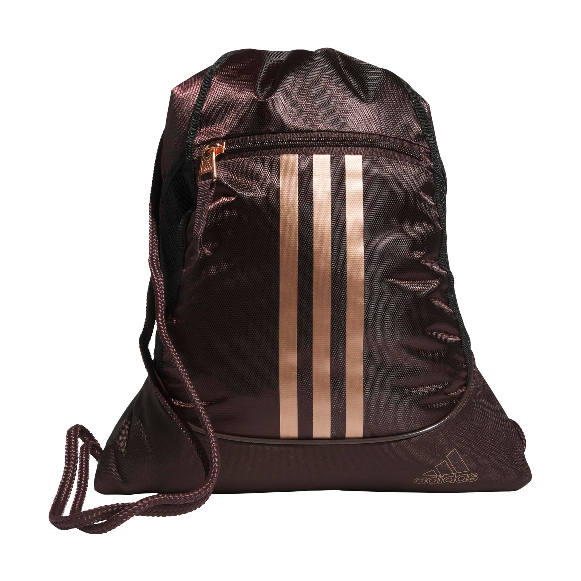 adidas Alliance Sackpack, Drawstring, Lightweight Small Gym Bag for Women, Soccer Backpack, White/Black/Black, One Size