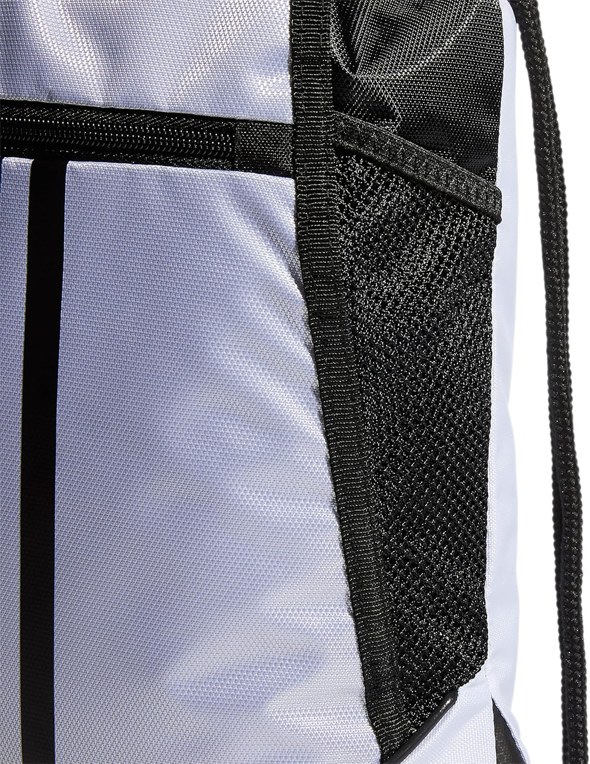 adidas Alliance Sackpack, Drawstring, Lightweight Small Gym Bag for Women, Soccer Backpack, White/Black/Black, One Size