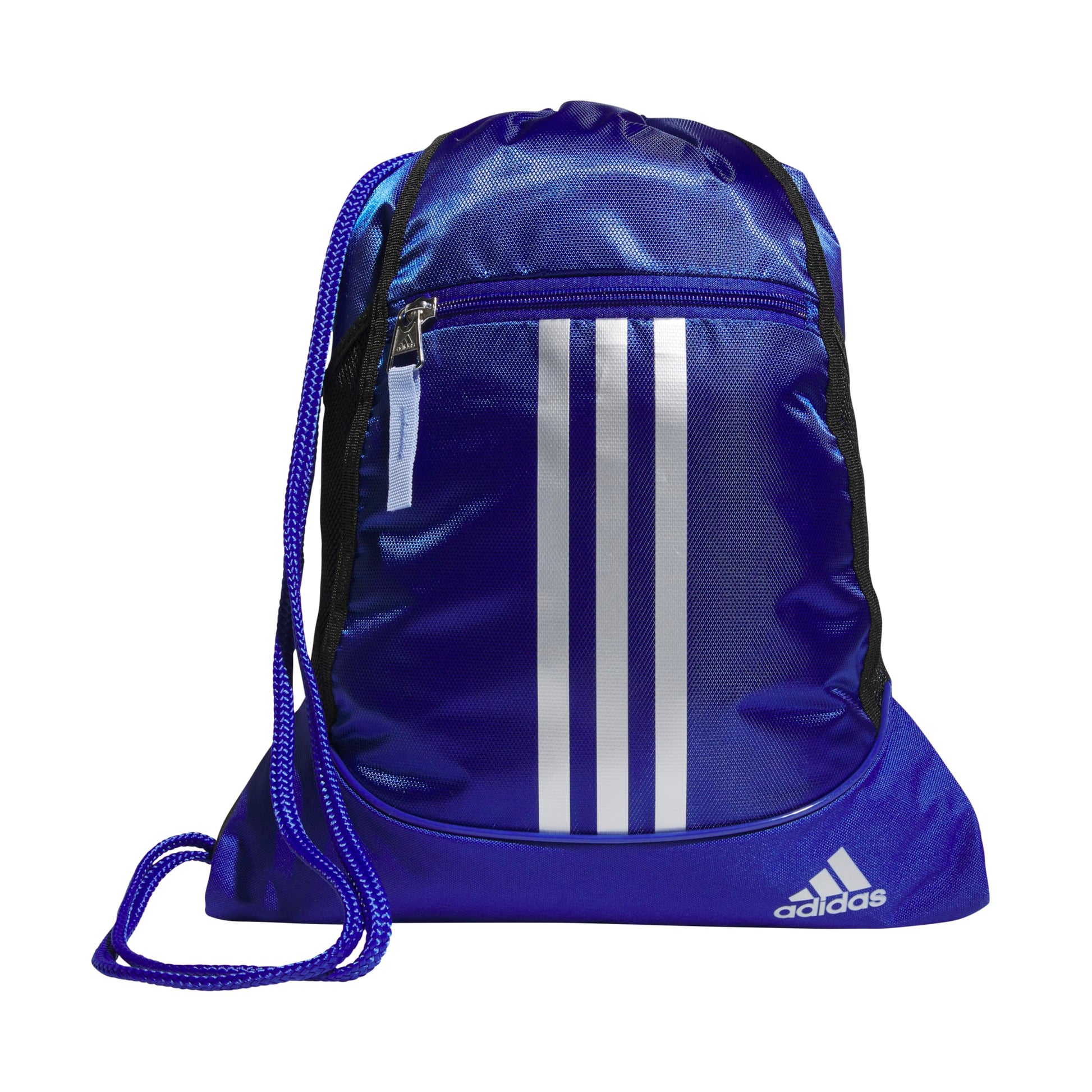 adidas Alliance Sackpack, Drawstring, Lightweight Small Gym Bag for Women, Soccer Backpack, White/Black/Black, One Size