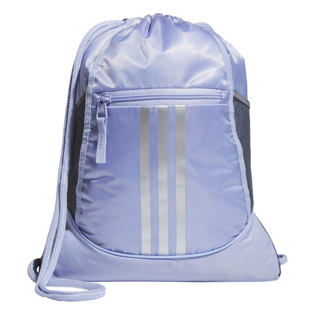 adidas Alliance Sackpack, Drawstring, Lightweight Small Gym Bag for Women, Soccer Backpack, White/Black/Black, One Size