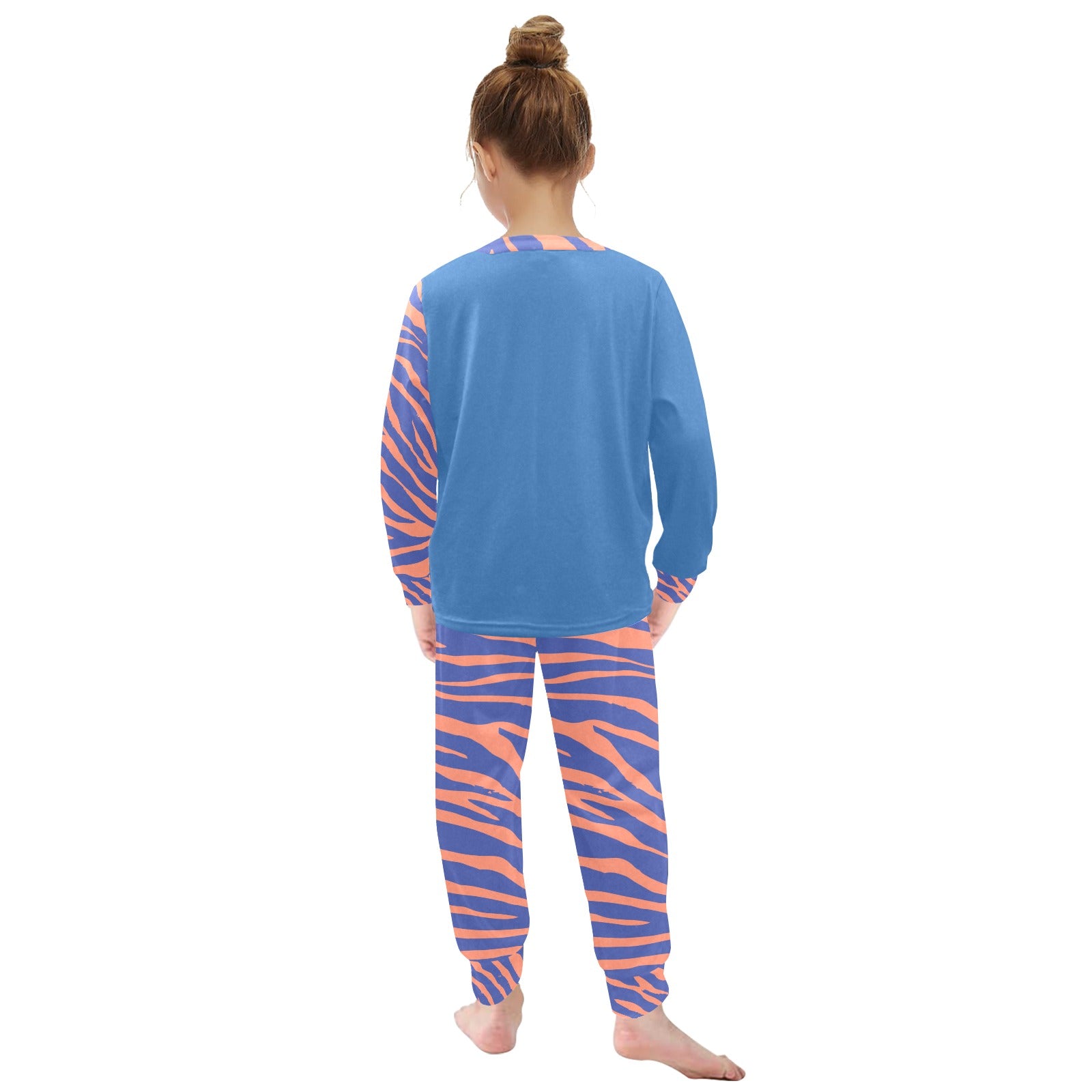 Little Girls' Animal Print Crew Neck Long Pajama Set