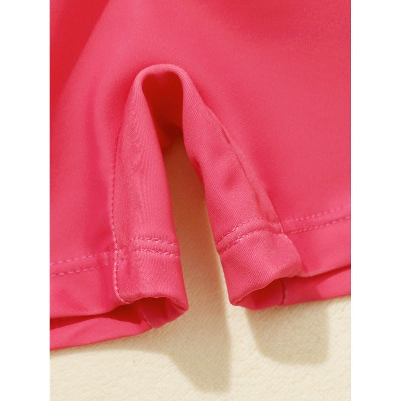 Toddler Girl One-piece Watermelon Buoyancy Zip Up Full Swimsuit