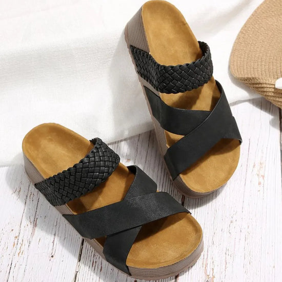 Crisscross Open Toe Platform Spring & Summer Sandals