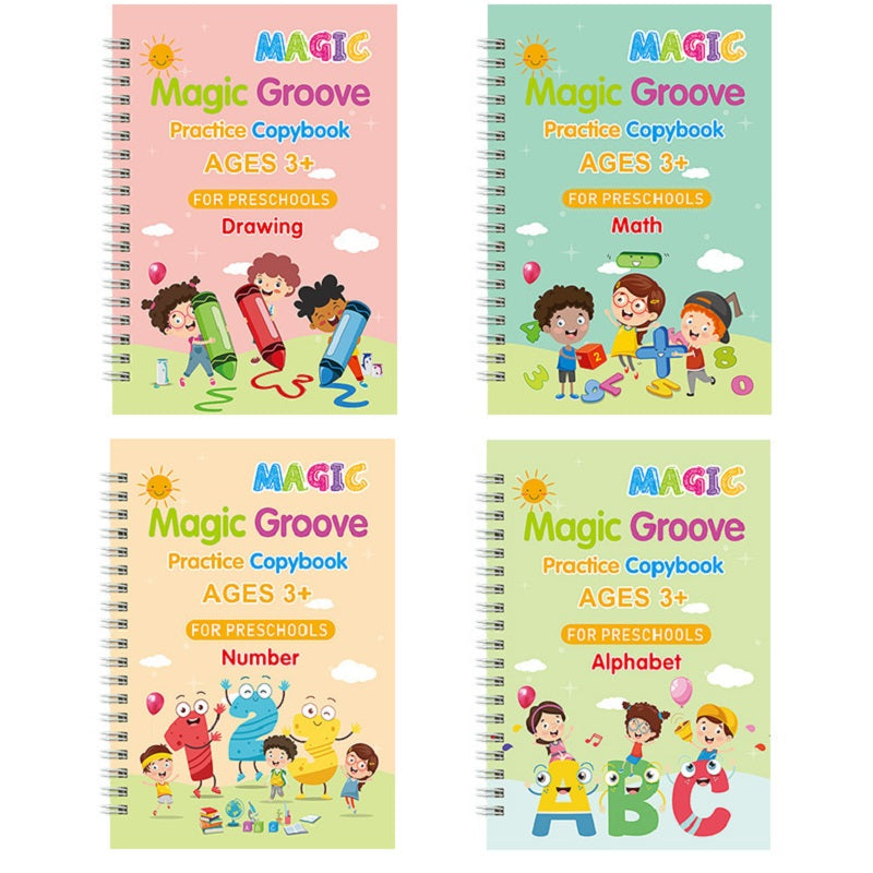 Children's Alcove Practice Reading and Writing Books with Magic Control Pens