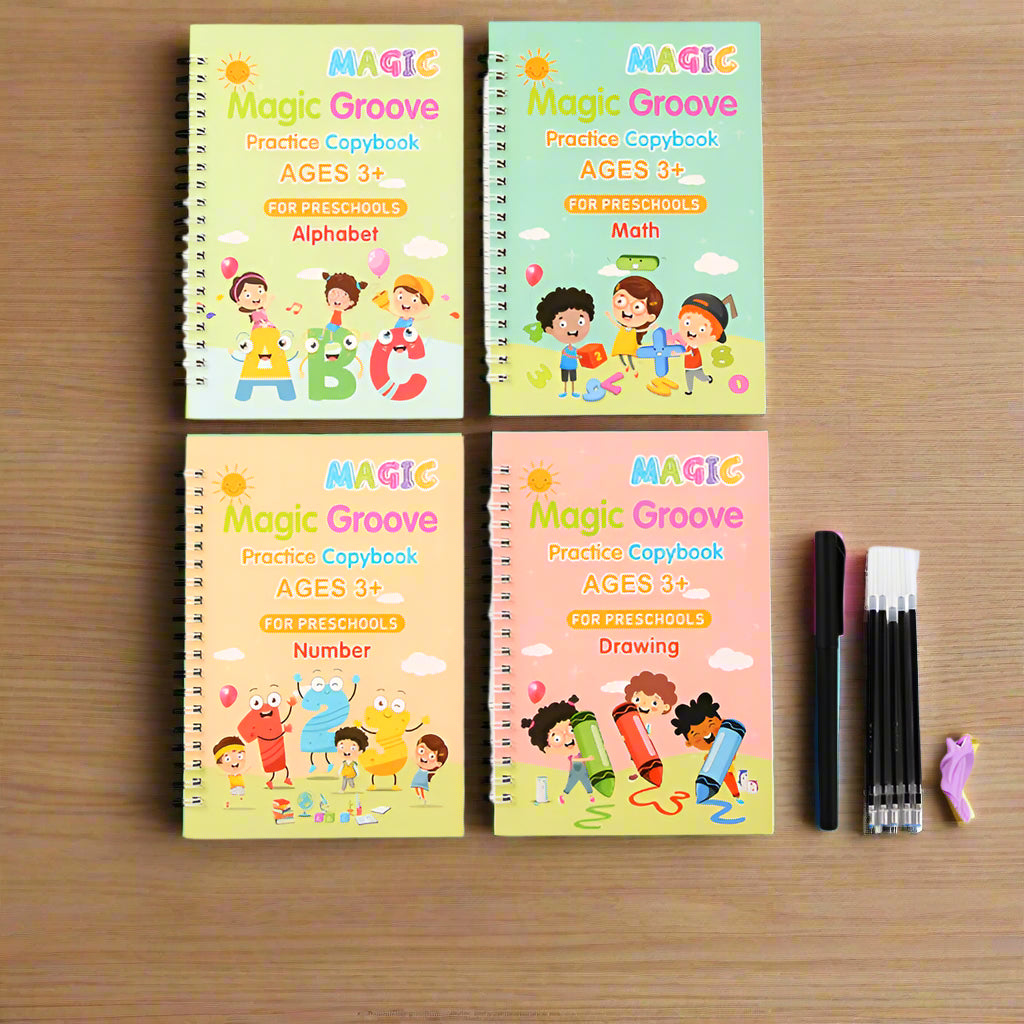 Children's Alcove Practice Reading and Writing Books with Magic Control Pens