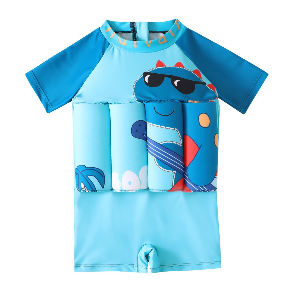 ZWX - Toddler Boys One-piece Shark Buoyancy Zip Up Full Swimsuit