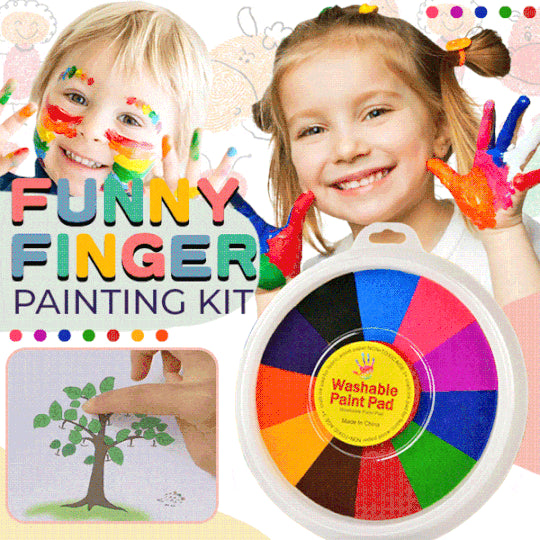 Kindergarten Graffiti Palm Painting Ink Pad DIY Finger Paint Kit