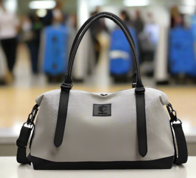 ZWX - Contrast Duffle Bag Textured TSA Approved Travel Bag