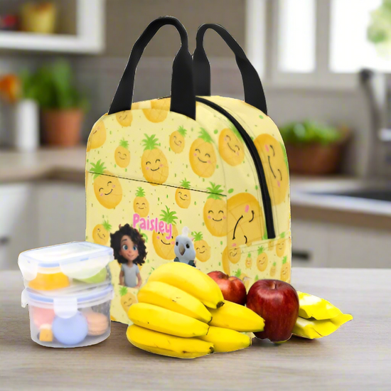 Zaras World Animal Avatar Fruit Print Lunch Bag