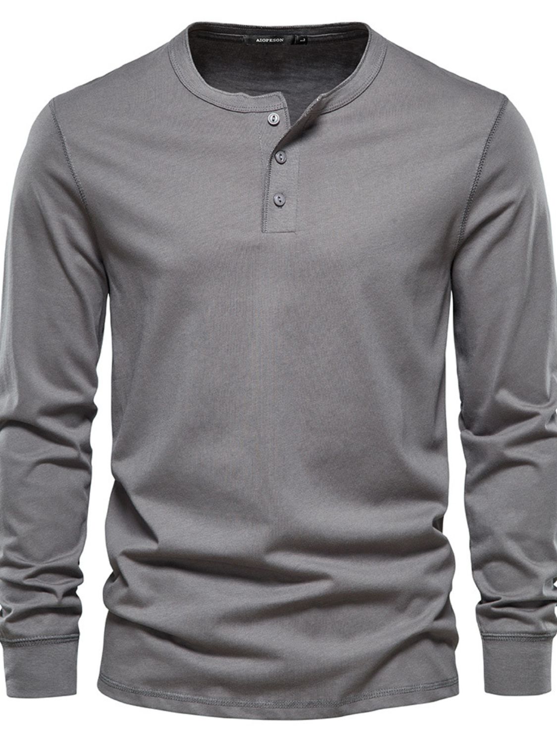 Men's Full Size Quarter Button Round Neck Long Sleeve T-Shirt.
Always be comfortable and effortlessly stylish with our Men's Full Size Quarter Button Round Neck Long Sleeve T-Shirt 