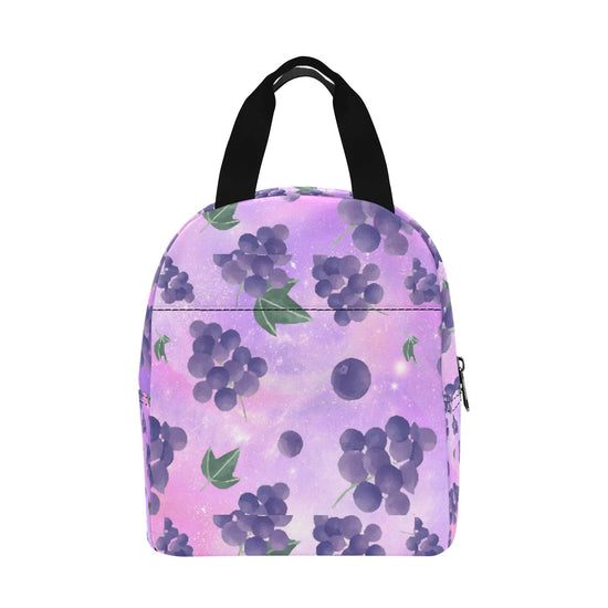 Zaras World Animal Avatar Fruit Print Lunch Bag (Strawberries/Grapes)