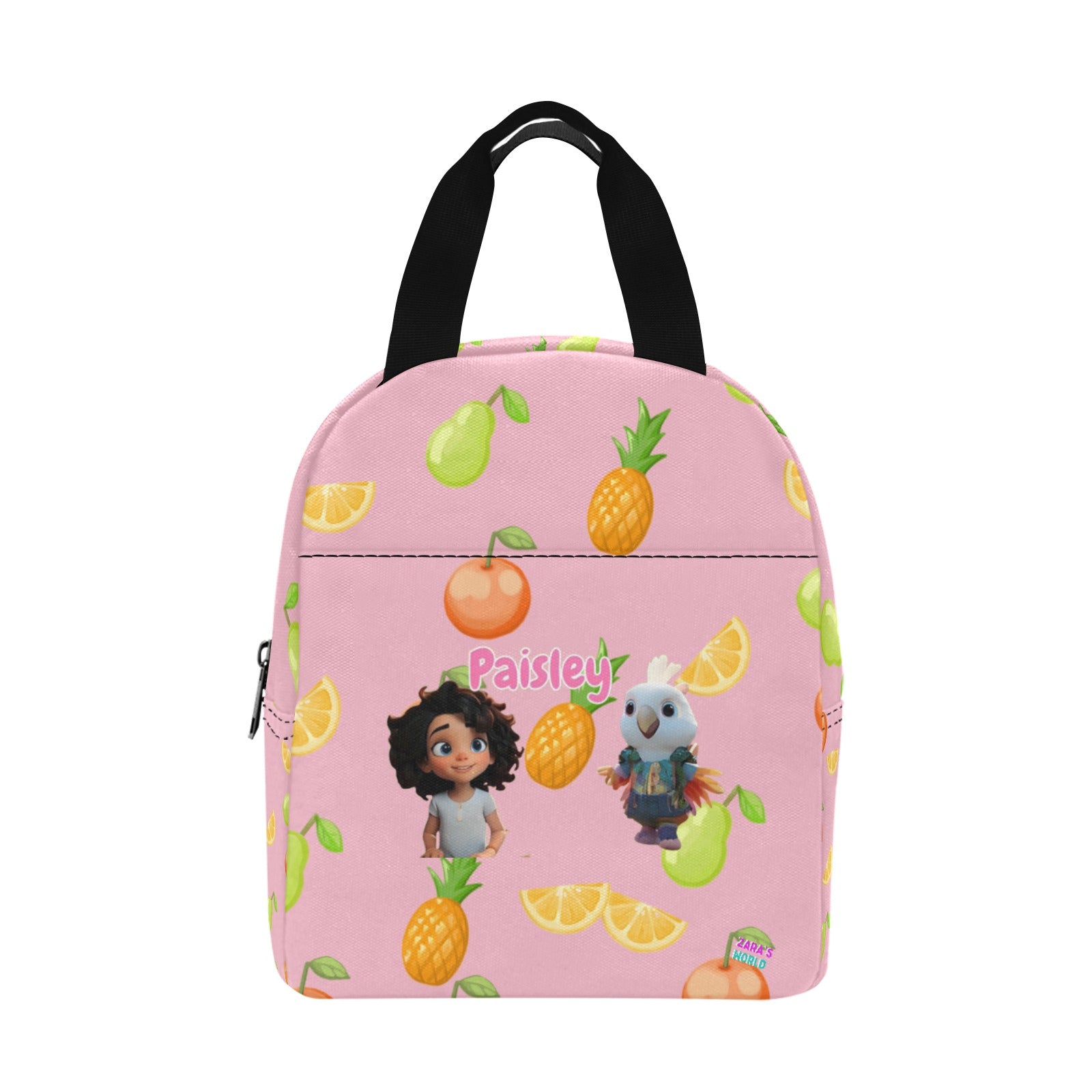 Zaras World Animal Avatar Fruit Print Lunch Bag