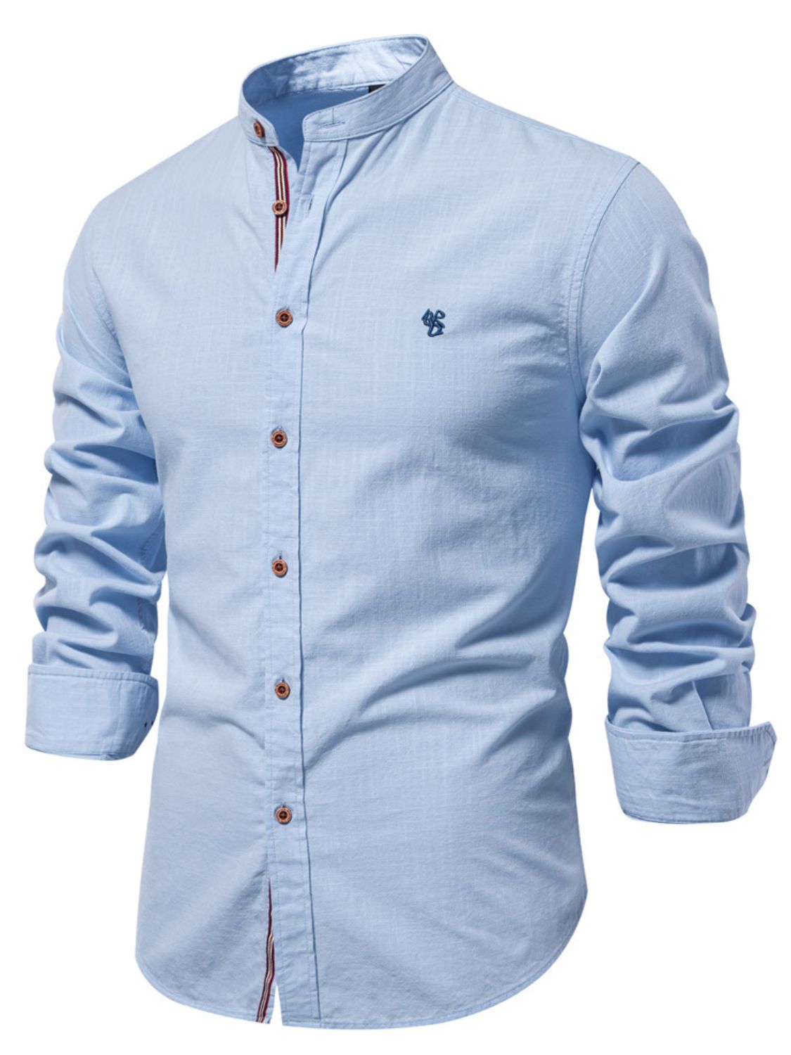 Men's Full Size Button Down Embroidered Shirt Plus Size. This button-down dapper collared shirt with embroidery is designed to fit and flatter men of all shapes and sizes.