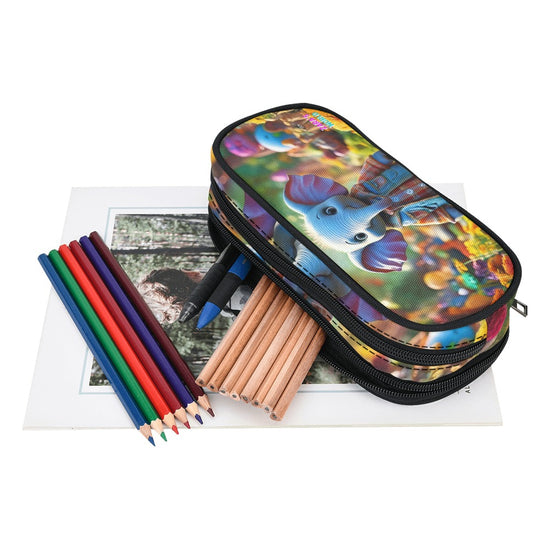 Zara’s World Large Stationery Animal Avatar Print Pencil Pouch