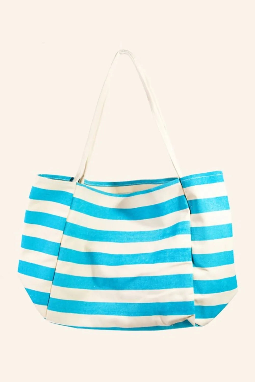 This bright color stripe tote bag is a fun and vibrant accessory perfect for adding a pop of color to any outfit.