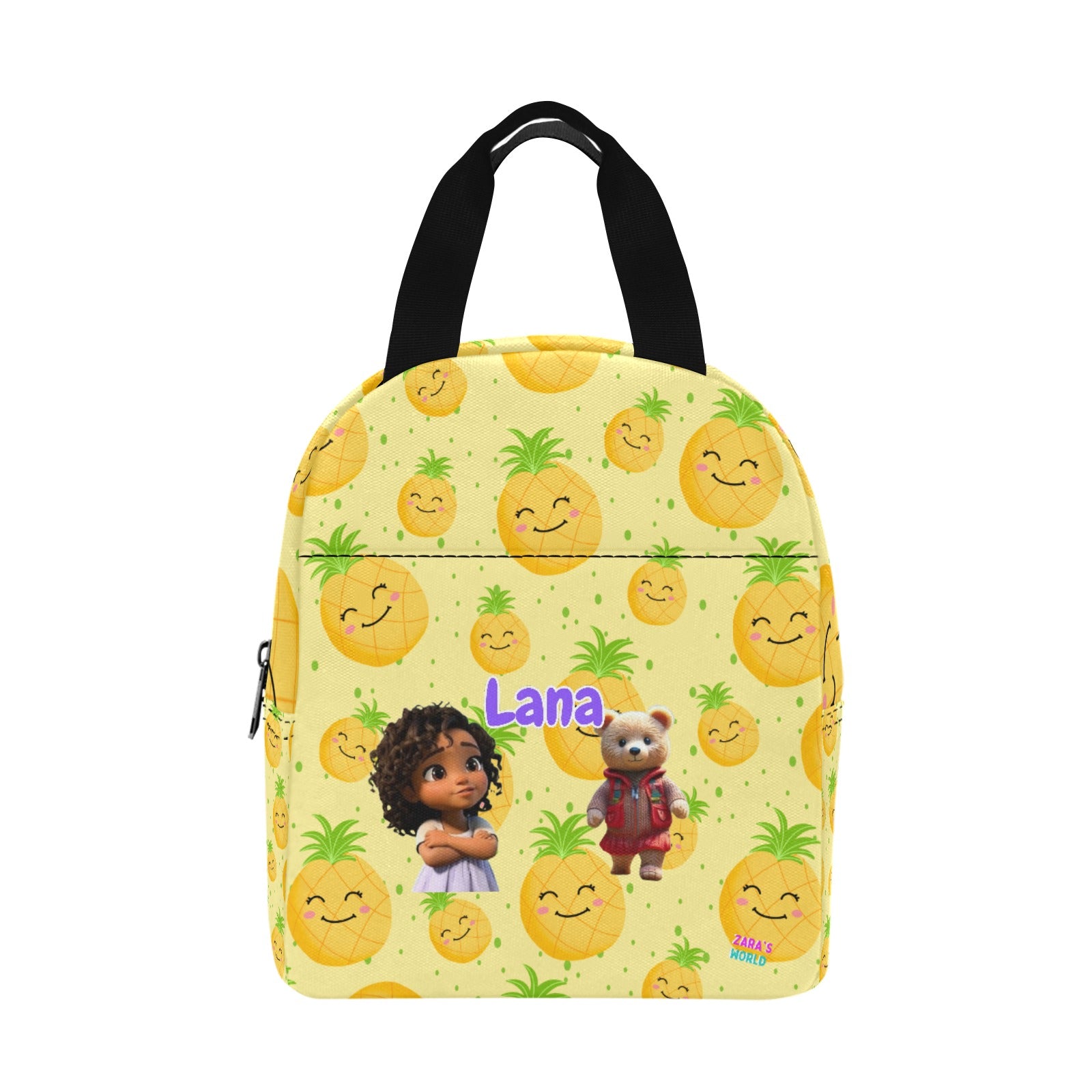 Zaras World Animal Avatar Fruit Print Lunch Bag