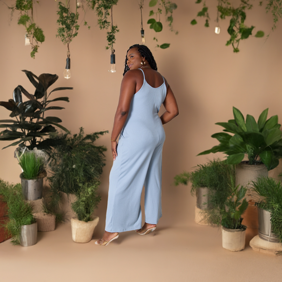 Full Size Spaghetti Strap V-Neck Jumpsuit

Effortlessly enhance your natural figure and radiate confidence with this versatile jumpsuit. Featuring a flattering V-neck and delicate spaghetti straps, it's a must-have for any fashion-forward woman, whether you're headed out for a night on the town or attending a special event. Embrace your unique style and stand out in this chic and feminine piece. Comes in colors Light Blue, Chocolate and Black.