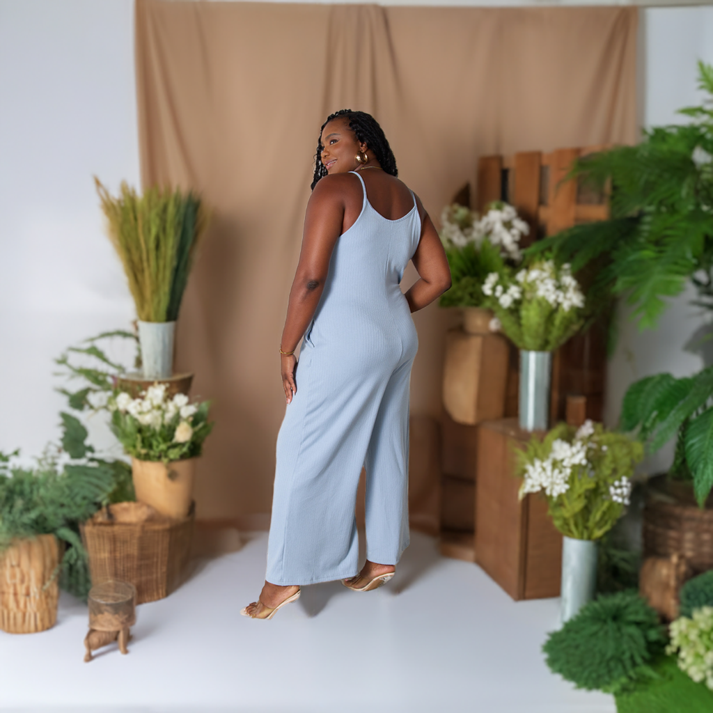 Full Size Spaghetti Strap V-Neck Jumpsuit

Effortlessly enhance your natural figure and radiate confidence with this versatile jumpsuit. Featuring a flattering V-neck and delicate spaghetti straps, it's a must-have for any fashion-forward woman, whether you're headed out for a night on the town or attending a special event. Embrace your unique style and stand out in this chic and feminine piece. Comes in colors Light Blue, Chocolate and Black.