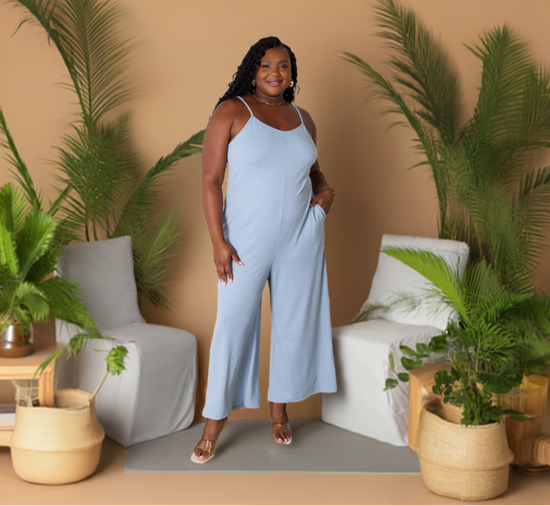 Full Size Spaghetti Strap V-Neck Jumpsuit

Effortlessly enhance your natural figure and radiate confidence with this versatile jumpsuit. Featuring a flattering V-neck and delicate spaghetti straps, it's a must-have for any fashion-forward woman, whether you're headed out for a night on the town or attending a special event. Embrace your unique style and stand out in this chic and feminine piece. Comes in colors Light Blue, Chocolate and Black.