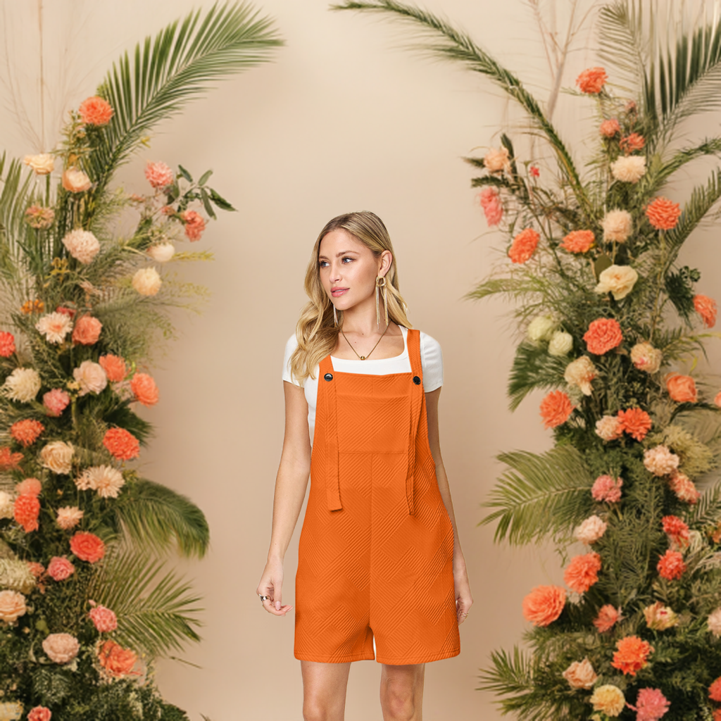 Double Take Full Size Texture Sleeveless Romper